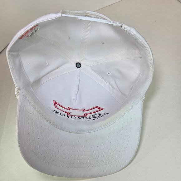 Vintage Chevrolet Genuine Chevy Logo Rope Snapback Hat White Red YoungAn OSFA - Picture 6 of 10